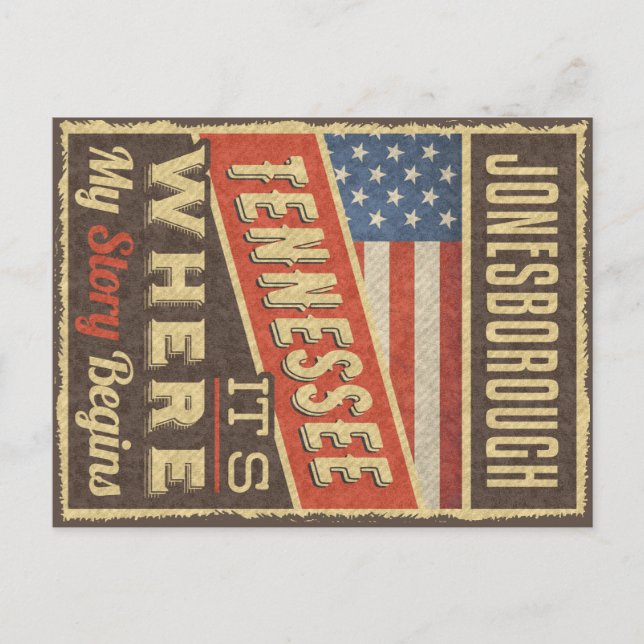 Cartão Postal Jonesborough Tennessee (Frente)