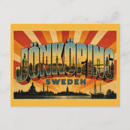 Cartão Postal Jönköping Suécia Lago Vättern