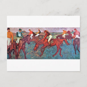 Cartão Postal Jóquei e Cavalo, Edgar Degas
