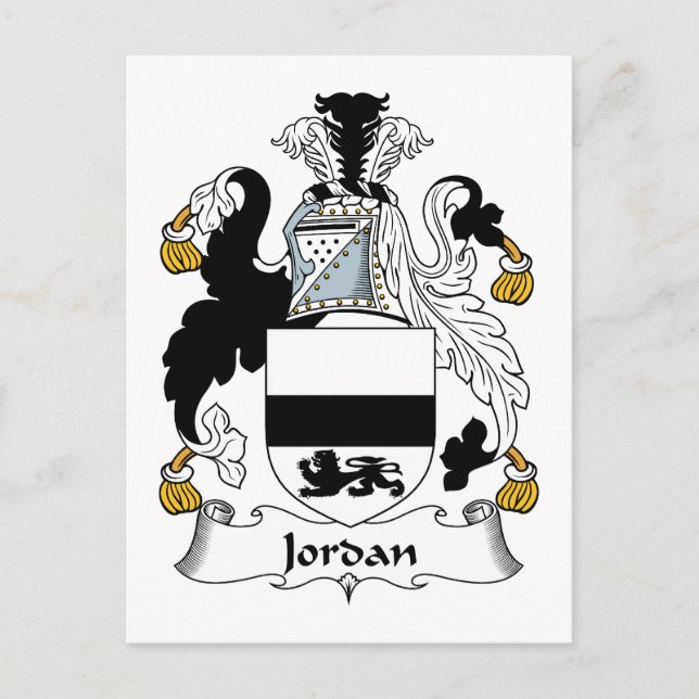 Cartão Postal Jordan Family Crest (Frente)