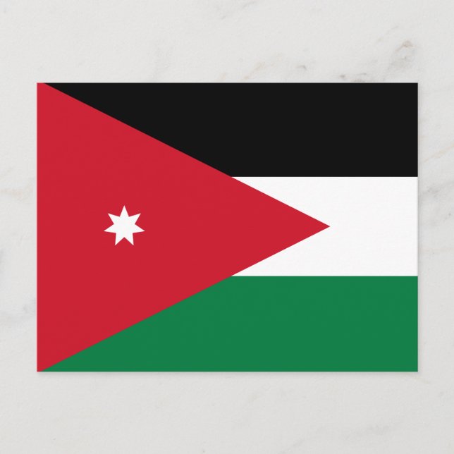 Cartão Postal Jordan Flag (Frente)