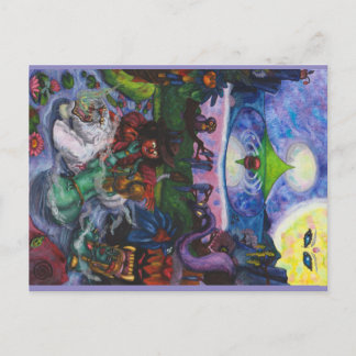 Cartão Postal Jornada da Pintura a Aquarela Eros Leoa Pirâmide