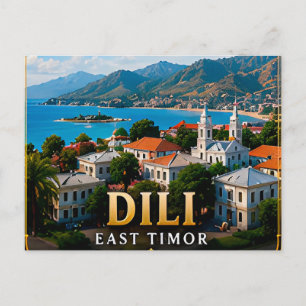 Cartão Postal Jornada pela Ilha Tropical de Díli Timor-Leste 📍