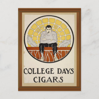 Cartão Postal Jornais universitários Cigarros Vintage Círculo ma