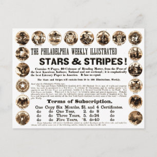 Cartão Postal Jornal Philadelphia Weekly 1918 Stars & Stripes