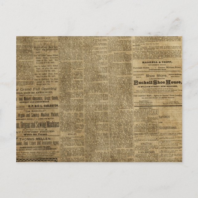 Cartão Postal Jornal Vintage Antigo (Frente)