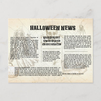 Cartão Postal Jornal Vintage Halloween