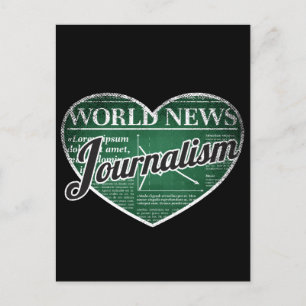 Cartão Postal Jornalismo Retrô Amor a Quadro Negro