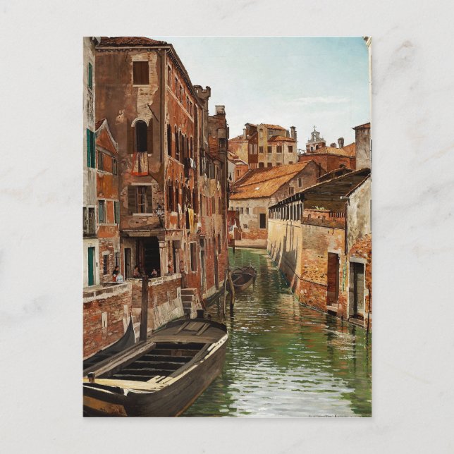 Cartão Postal Josef Theodor Hansen Ponte Della Tana Venice (Frente)