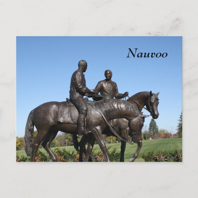 Cartão Postal Joseph e Hyrum Smith Statue (Frente)