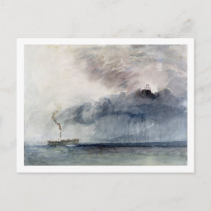 Cartão Postal Joseph Mallord William Turner   Navio a vapor num 