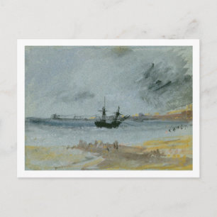 Cartão Postal Joseph Mallord William Turner Navio Aground, Bri