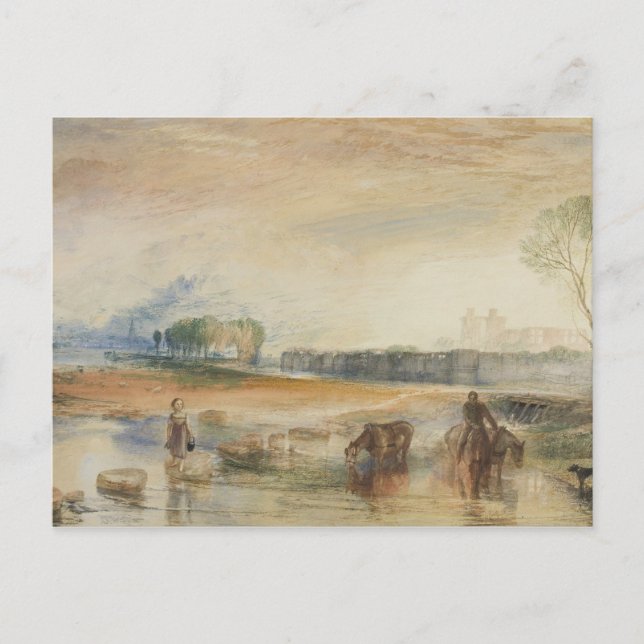 Cartão Postal Joseph Mallord William Turner - Sunset e Moonrise (Frente)