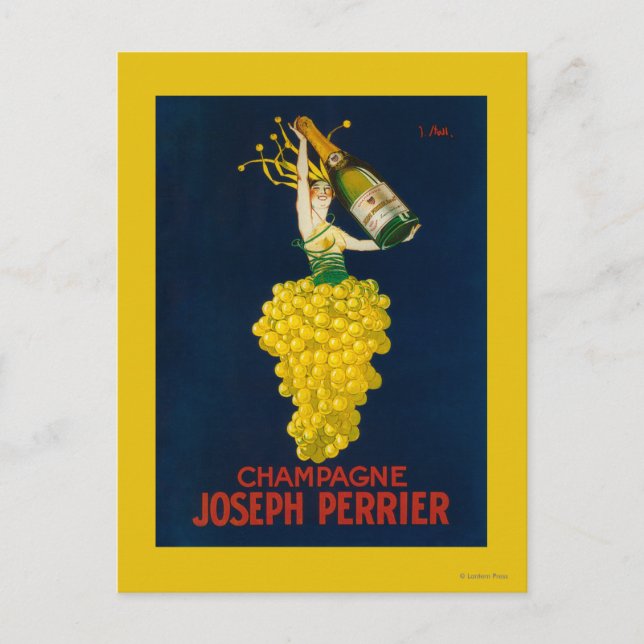 Cartão Postal Joseph Perrier Champagne Promocional (Frente)