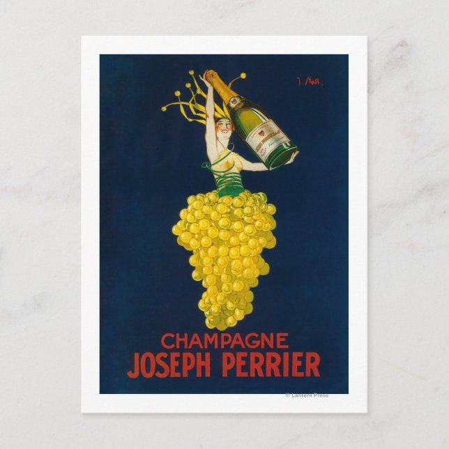 Cartão Postal Joseph Perrier Champagne Promocional (Frente)