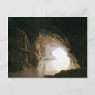 Cartão Postal Joseph Wright - Uma Caverna, Noite