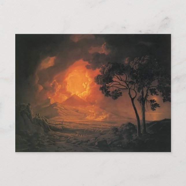 Cartão Postal Joseph Wright - Uma Erupção do Monte Vesúvio (Frente)