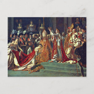 Cartão Postal Joséphine Kneels Antes De Napoleão Durante Sua C