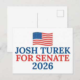 Cartão Postal Josh Turek para Senado Eleição Iowa 2026