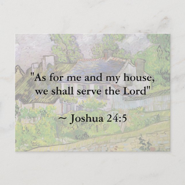 Cartão Postal Joshua 24:15 Van Gogh House (Frente)
