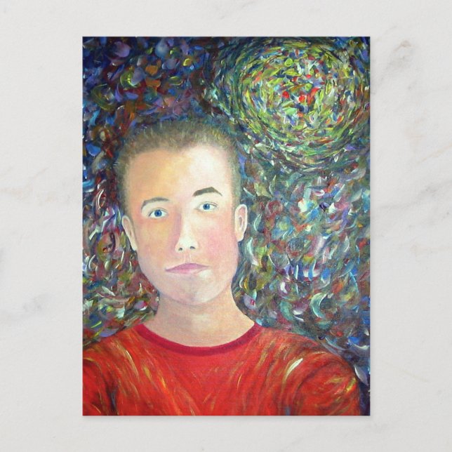 Cartão Postal Jovem Contemplante (Frente)