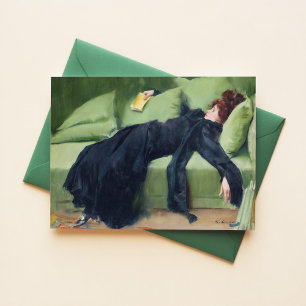 Cartão Postal Jovem Decadente Ramon Casas Vintage Art Card