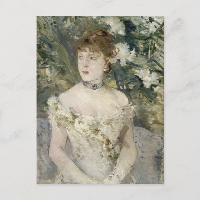 Cartão Postal Jovem Garota em um Palhaço | Berthe Morisot (Frente)