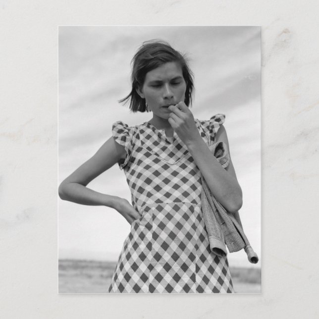 Cartão Postal Jovem Mãe na Califórnia 1937 (Frente)