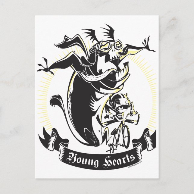Cartão Postal Jovens-Corações (Frente)