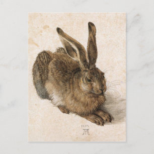 Cartão Postal Jovens lebres por Albrecht Durer
