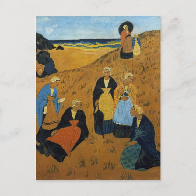 Cartão Postal Jovens mulheres bretãs vestindo xadrez (Frente)