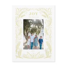 Joy Christmas Wreath Photo Green