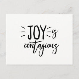 Cartão Postal Joy Is Contagious Postcard- Joy Postcard
