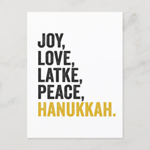 Cartão Postal Joy Love Trava Paz Hanukkah Engraçado Judeu