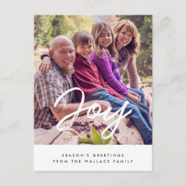 Cartão Postal Joy Modern - Foto de Natal