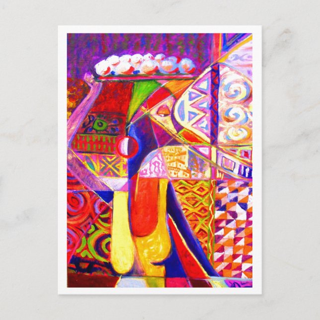 Cartão Postal JOY OF TRADING Postcard BY MOJI GBADAMOSI OKUBULE (Frente)