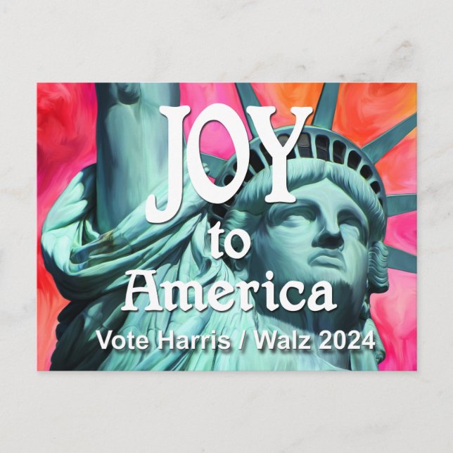 Cartão Postal Joy para America Harris Walz (Frente)