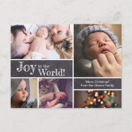 Cartão Postal Joy to the World Baby's first Christmas Photo