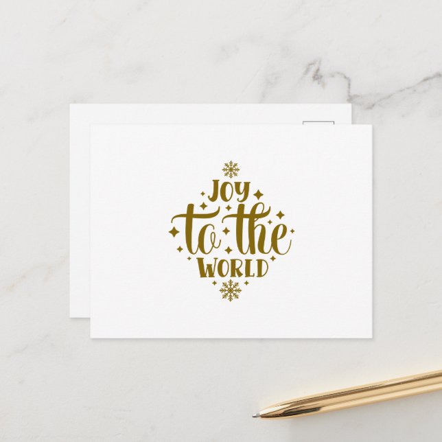 Cartão Postal Joy to the World Christmas (Frente/Verso In Situ)