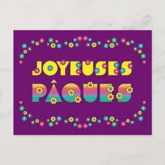 Cartão Postal Joyeuses Pâques