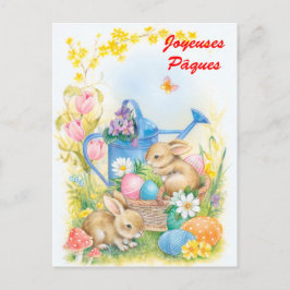 Cartão Postal Joyeuses Pâques