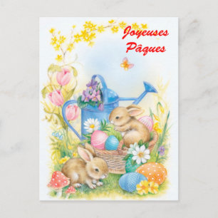 Cartão Postal Joyeuses Pâques