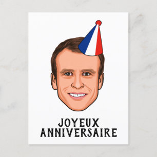 Cartão Postal JOYEUX ANNIVERSAIRE Emmanuel Macron Aniversário