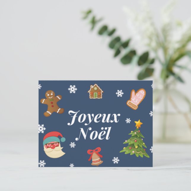 Cartão Postal Joyeux Noêl Carte postale Xmas Postcards (Em pé/Frente)