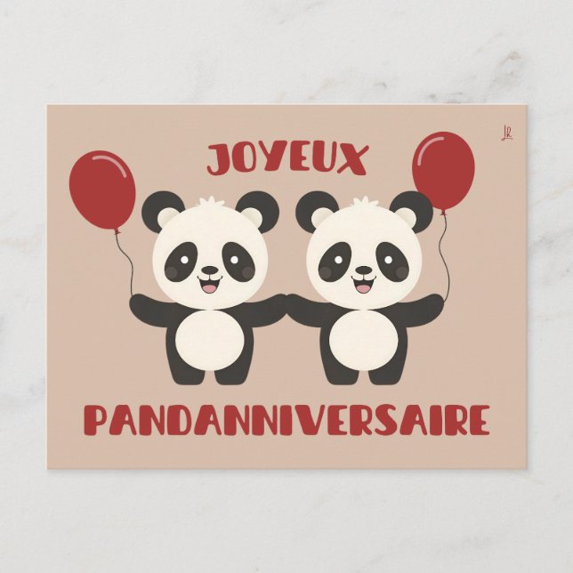 Cartão Postal Joyeux pandanniversaire - jeu de mots anniversaire (Frente)