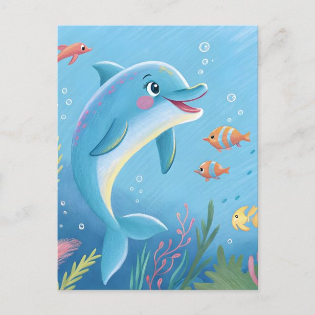 Cartão Postal Joyful Dolphin Moments (Frente)