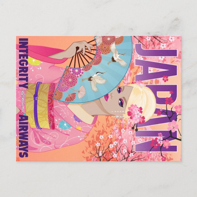 Cartão Postal Joyful in Japan (Frente)