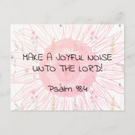 Cartão Postal  Joyful Noise 2 Psalm 98:4 Christian Scripture