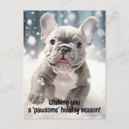 Cartão Postal Joyful personalizável 🐶 Frenchie Wonderland