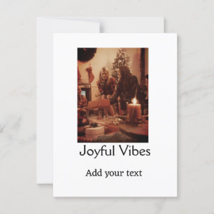 Cartão Postal Joyful Vibes adiciona a família de fotos de Natal